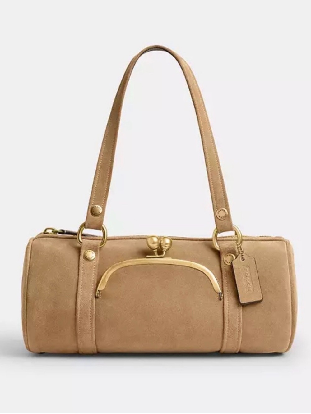 Coach Kisslock Barrel in brass / soul
